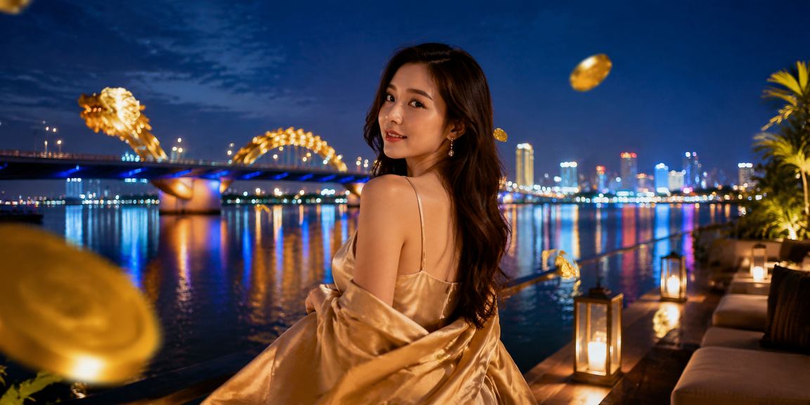 Khung cảnh chơi baccarat ngoài trời tại Đà Nẵng với không gian biển xanh